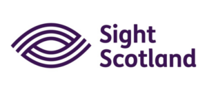 Image shows the Logo for Sight Scotland with the eye-shaped logo and the words Sight Scotland next to it. Click on this to visit the Sight Scotland website.